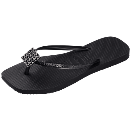 Women's Slim Square Crystal Elegance Flip Flop