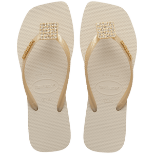 Women's Slim Square Crystal Elegance Flip Flop