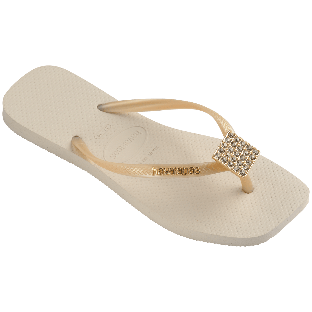 Women's Slim Square Crystal Elegance Flip Flop