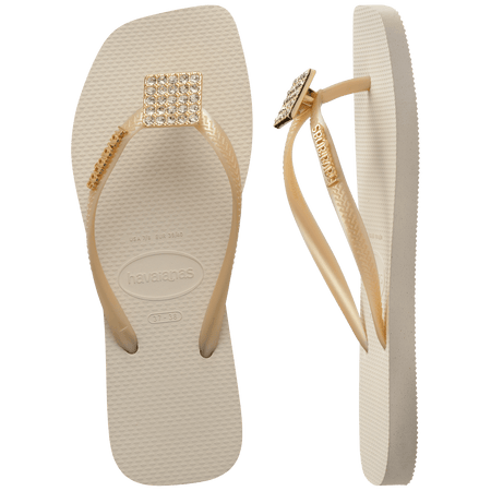 Women's Slim Square Crystal Elegance Flip Flop