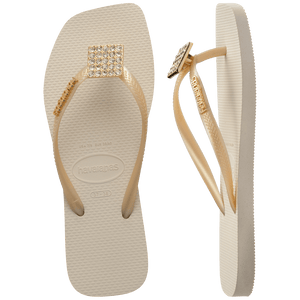 Women's Slim Square Crystal Elegance Flip Flop