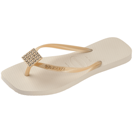 Women's Slim Square Crystal Elegance Flip Flop