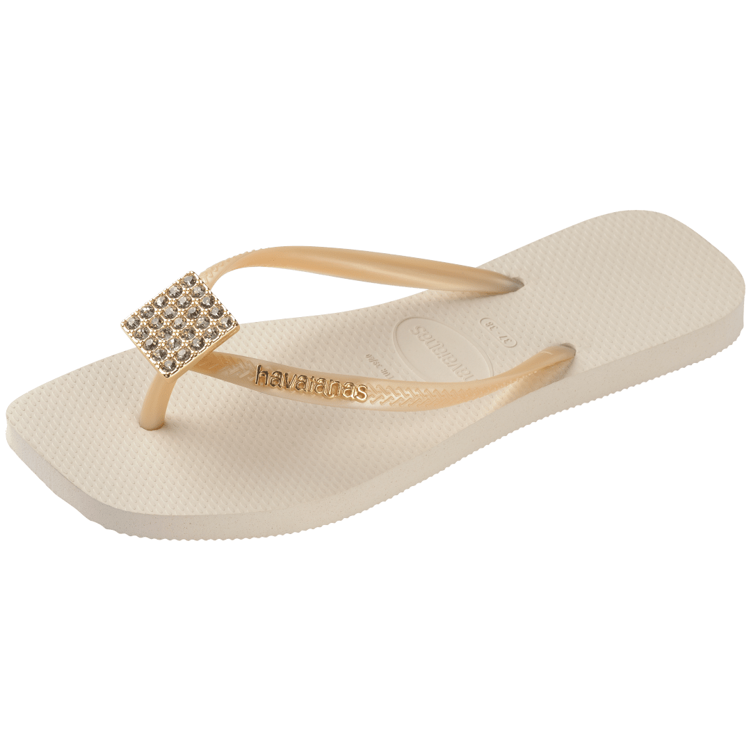 Women's Slim Square Crystal Elegance Flip Flop