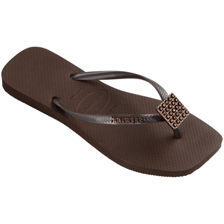 Women's Slim Square Crystal Elegance Flip Flop