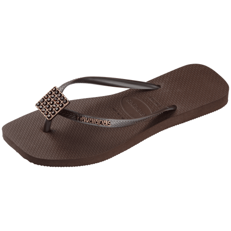 Women's Slim Square Crystal Elegance Flip Flop