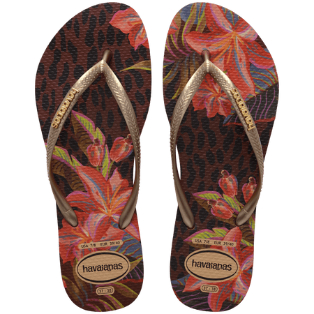 Slim Animal Floral Fusion Flip Flops