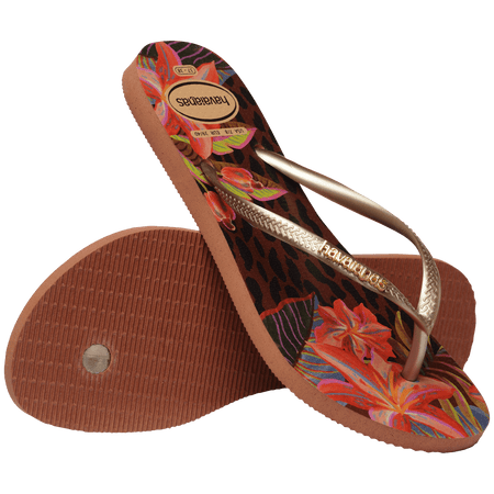 Slim Animal Floral Fusion Flip Flops