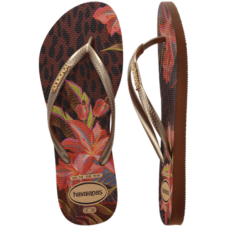 Slim Animal Floral Fusion Flip Flops