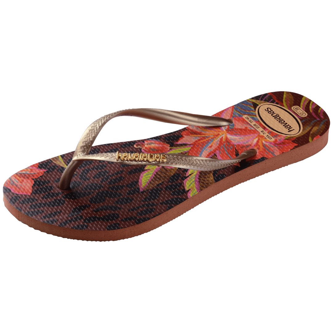 Slim Animal Floral Fusion Flip Flops