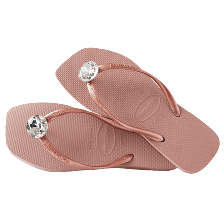 Women's Slim Square Centenary Diamond Flip Flops