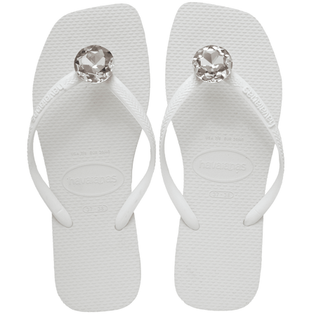 Women's Slim Square Centenary Diamond Flip Flops