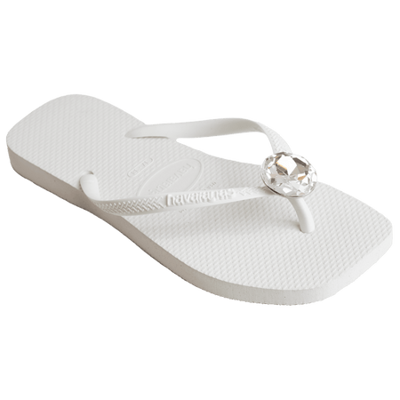 Women's Slim Square Centenary Diamond Flip Flops